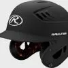 Rawlings R16M Matte Batting Helmet - Black -Outlet Apparel Store R16M B 3 4left