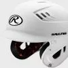 Rawlings R16M Matte Batting Helmet - White -Outlet Apparel Store R16M W 3 4left