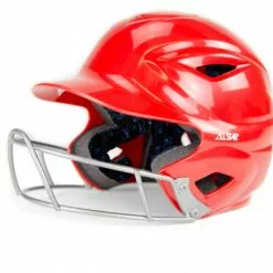 All-Star All Star S7™ Solid Gloss Youth Fastpitch Batting Helmet - Red
