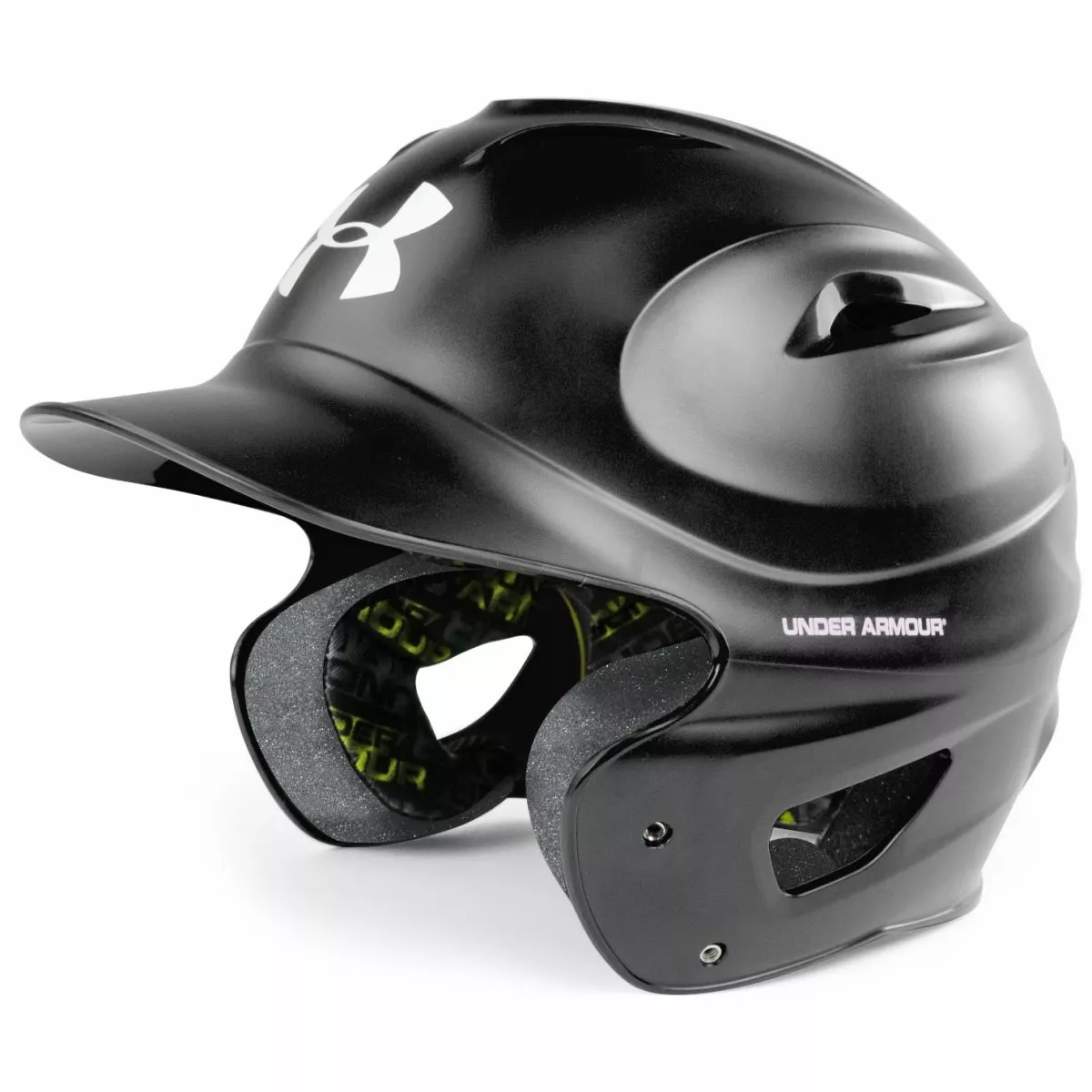 Under Armour Converge Solid Gloss Batting Helmet - Black 3 Under Armour Converge Solid Gloss Batting Helmet - Black