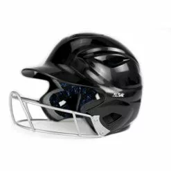 All-Star All Star S7™ Solid Gloss Youth Fastpitch Batting Helmet - Black